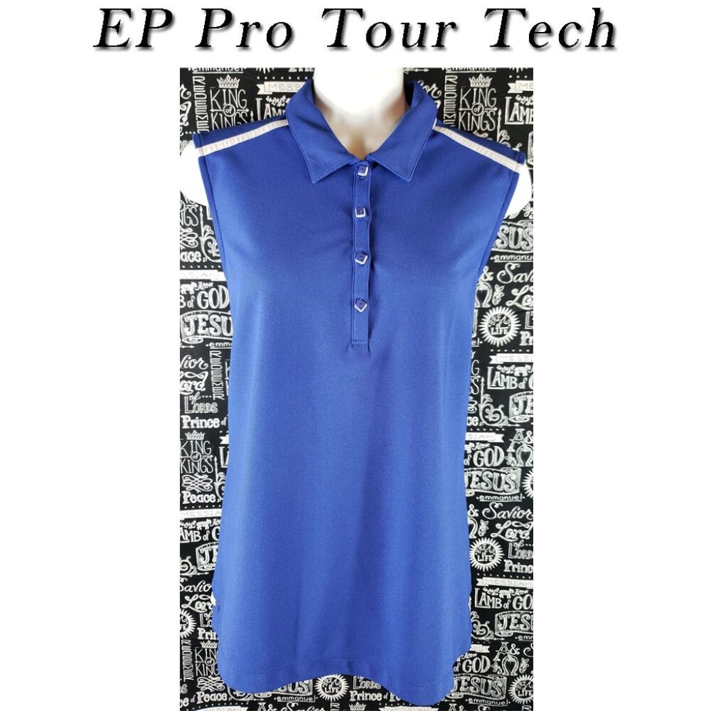 EP Pro Tour Tech Sleeveless Golf Polo Size Large